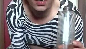 bisexual crossdresser mark wright begs a guy to piss fill his mouth while shy mate films on phone