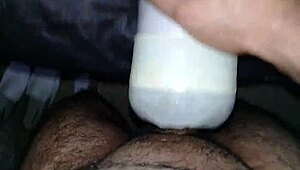 moroccan dude wanks his monster cock with huge cumshot explosion