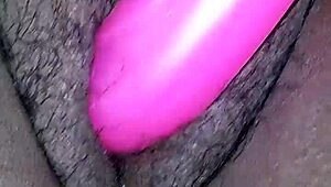 Miss Chocolate's Intense Squirting Session with Toys