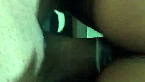 BLACK GIRL SITS ON HUGE COCK RIDING TO FUNKY BEATS!