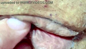 Amateur teen milf's shaved pussy close-up 106 days post virginity loss