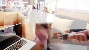 Pale PAWG Natural Tits Bounce Wild on Huge Dark Cock!