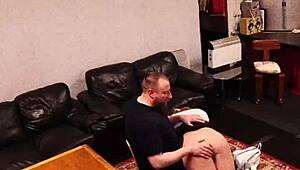 Security Cam Catches Daddy Fucking Tight Redhead Daughter Quickie