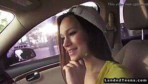 i'm petite teen hitchhiker sucking big cock pov outdoor public fuck!