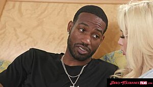 Blonde Babe's Pussy And Ass Double-Teamed By Monster Cock Deepthroat Ride!