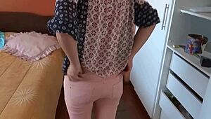 i tease my stepson showing off so he jerks off and cums watching me 😈💦🔥