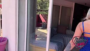 lisa the sexy french milf with tiny waist gets wrecked by two studs in mmf threesome