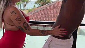 Hey babe, suck that big black cock hard while your boyfriend films every thrust jefão!