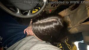 WOW Double Blowjob on Monster Cocks While Driving That Van!