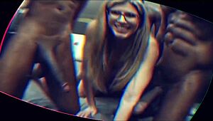 Busty Melanie Hicks rides huge BBC in massage room?