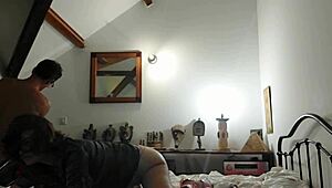 French Slut in Black Satin Dress Lifts Corset for Doggystyle Tease Blowjob Rimjob POV Licking