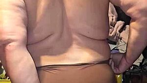 big tits in thong panties beg for deep creampie ass pounding