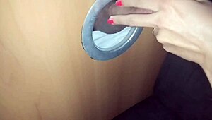 Married bride Karina sucks gloryhole cocks then gives ass to Lucas at swing house