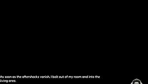 Petite horny shemale ladyboy with small tits and cock teases wet shaved closeup in bunkered roleplay