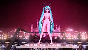 hatsune miku nude bunny costume bares big tits and ass