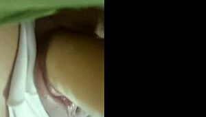 Teen solo anal masturbation with dildo in tight pussy and ass close-up