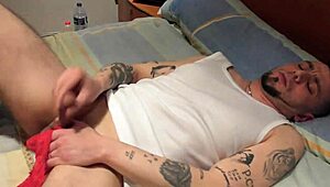 i jerk with wife's panties then she sucks my cock dry