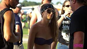 hey rock fest daytime flashers get sexy real flashing party backstage