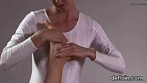 look at this lovesome 18+ie teen gape her spread slit and lose virginity already!