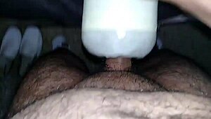 moroccan dude wanks his monster cock with huge cumshot explosion