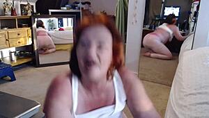 watch dawnskye1962's huge tits stretch in morning sexercise!