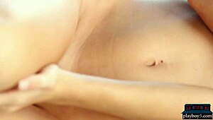 WOW petite MILF amber sym's big natural tits bounce in solo striptease!