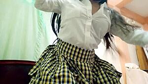 busty latina student shoots hot homemade porn video!