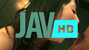 Miki Aimoto Gets Hardcore Creampie from Two Guys in Stockings