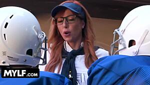 Lauren Phillips Rewards Football Team with Pussy and Tits Prize