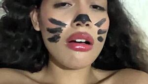 Young babe in suit craves huge cock stretching her tight pussy 👗🍆