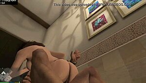 GTA 5 Trevor ravishes Amanda's big tits ass in bathroom