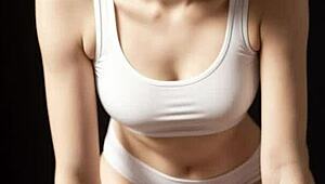 ai girls model cute lingerie panties and barefoot poses