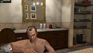 GTA 5 Trevor ravishes Amanda's big tits ass in bathroom