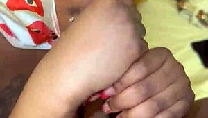 Masked deepthroater craves sloppy ebony blowjob on monster cock