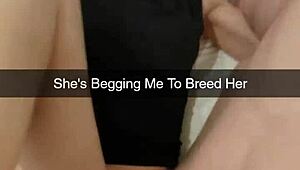 Breed Me Daddy! Ovulating Cheating Milf Wife Begs for Snapchat Creampie Pound!