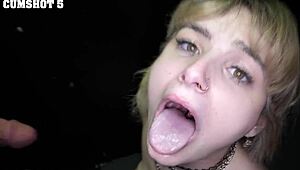 Great Job Evie Sucking Monster Cock Like A Pro!