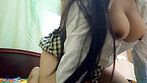 busty latina student shoots hot homemade porn video!