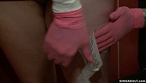 kinky slut deepthroats while bound and banged in tattoo shop chaos