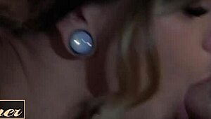 exquisite blonde sucks big cock then fucks her pussy