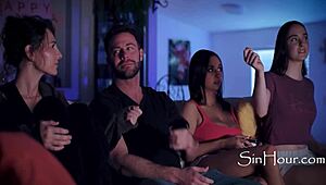 Stepdad Corrupts Daughter's Friends and Fucks the Whole Squad in Taboo Group Session