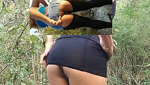 Showing off my hungry little ass in the woods