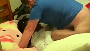 Homemade Ebony Coworker Bends Over Bedroom Bed for Doggystyle Ass Pounding After Work