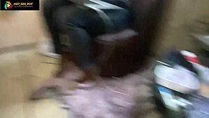 Stepsister Begs Boyfriend's Big Black Cock to Pound Shaved Wet Pussy Doggystyle and Cowgirl