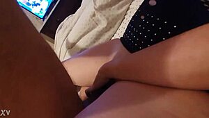 Nasty Wife's BIRTHDAY GIFT in lingerie with dildo play part 5.