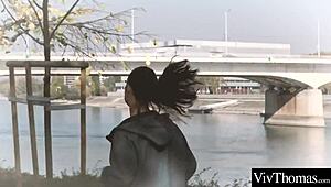 Sexy Brunette MILF Fingers and Fucks Gorgeous Blonde's Tight Shaved Pussy and Ass in Yoga Workout Lesbian Session