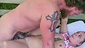 cockwarming my wife interrupts nap turns outdoor deck pounding red exclusive