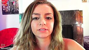 cara mia teases with petite tits and dirty casting talk