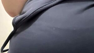 Gym Girl's Extreme Squirting Pussy Fingering in Public