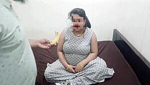 devar bends chubby indian sister-in-law doggystyle feeds favorite banana homemade