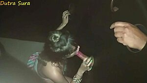 latina sucks multiple big black cocks through glory hole cabin gets cum bath